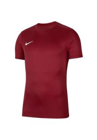 Koszulka do piłki nożnej dla dzieci Nike Dry Park VII JSY SS z krótkim rękawem. Kolor: czerwony, brązowy, wielokolorowy. Długość rękawa: krótki rękaw. Długość: krótkie