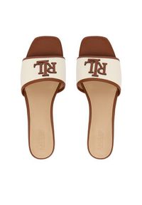 Lauren Ralph Lauren - LAUREN RALPH LAUREN Klapki 802P04395003 Écru. Kolor: kremowy. Materiał: materiał #2