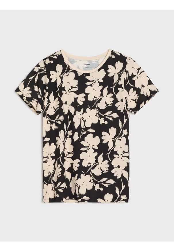 Sinsay - Bawełniana koszulka ze wzorem - Inny. Materiał: bawełna