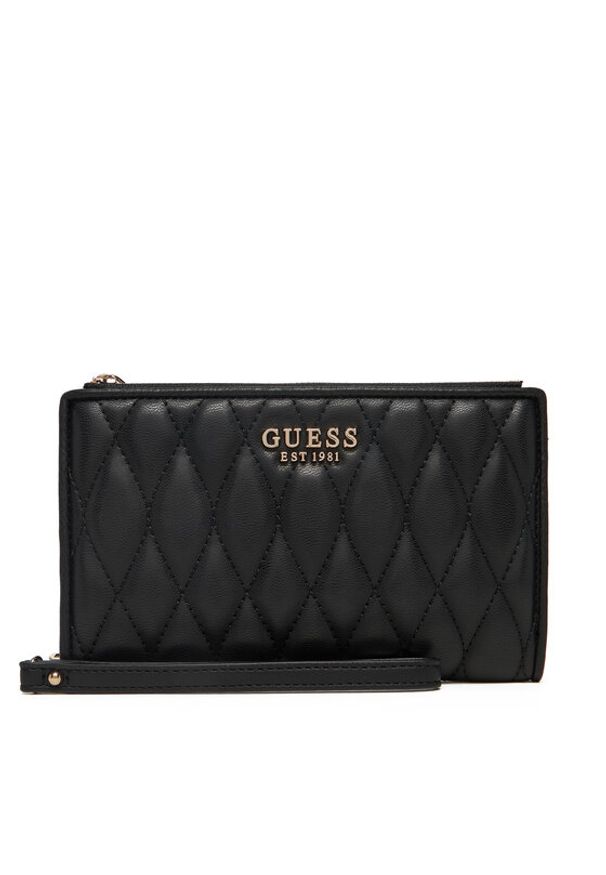 Guess Duży Portfel Damski Valla Slg SWQG81 22157 Czarny. Kolor: czarny. Materiał: skóra