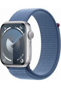 APPLE - Smartwatch Apple Smartwatch Apple Watch Series 9 GPS aluminium 45 mm srebrny + opaska zimowy błękit. Rodzaj zegarka: smartwatch. Kolor: srebrny