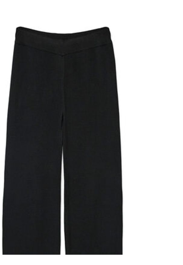 Vero Moda Spodnie dzianinowe Gold Art 10332174 Czarny Loose Fit. Kolor: czarny. Materiał: syntetyk
