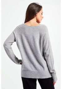 Twinset Milano - Sweter TWINSET. Wzór: melanż, aplikacja #4