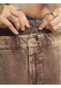 Adidas - adidas Spodnie materiałowe Corduroy Sst KD8782 Brązowy Wide Leg. Kolor: brązowy. Materiał: bawełna #5