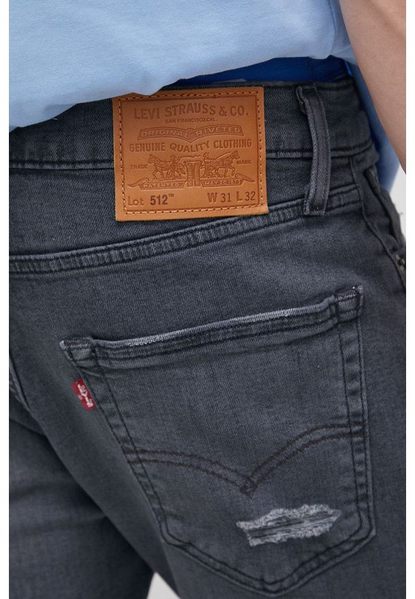 Levi's® - Levi's - Jeansy 512. Okazja: na spotkanie biznesowe. Kolor: szary. Styl: biznesowy
