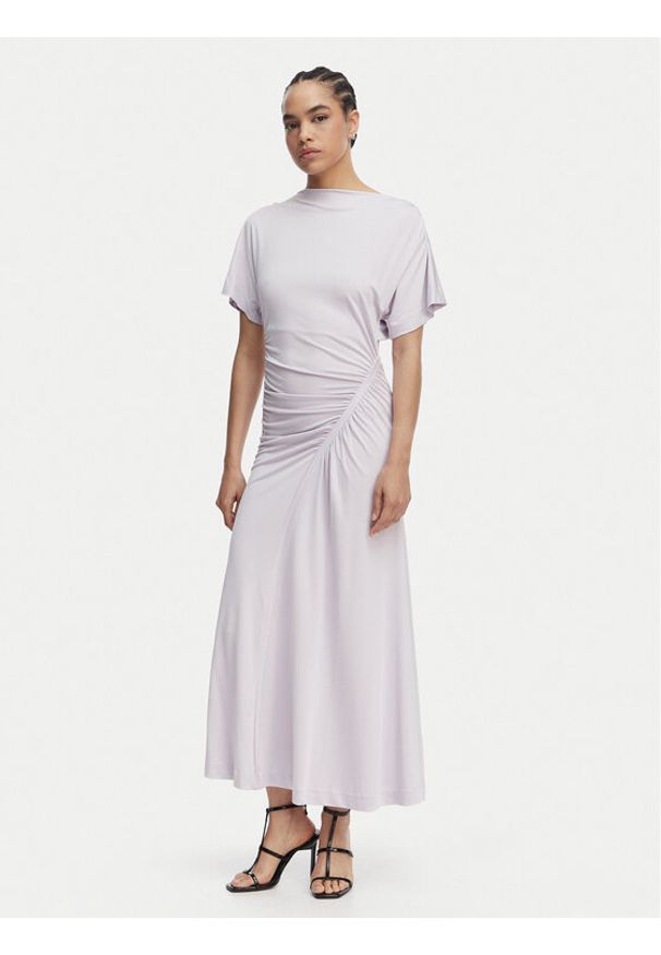BOSS Sukienka wieczorowa Ecaren 50557298 Fioletowy jasny Slim Fit. Kolor: fioletowy. Materiał: wiskoza. Styl: wizytowy