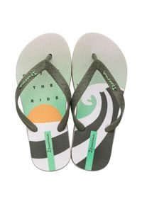 Japonki dziecięce Ipanema Jr. Beżowo-Zielone 35-36. Kolor: wielokolorowy, biały, pomarańczowy, zielony. Styl: sportowy #1
