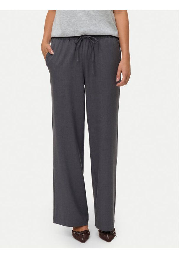 Vero Moda Spodnie materiałowe Milly 10331924 Szary Wide Leg. Kolor: szary. Materiał: syntetyk
