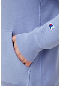 Champion bluza męska kolor niebieski z kapturem melanżowa. Typ kołnierza: kaptur. Kolor: niebieski. Długość rękawa: długi rękaw. Długość: długie. Wzór: melanż #2