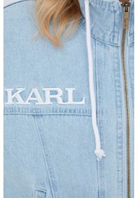 Karl Kani kurtka jeansowa damska przejściowa oversize. Kolor: niebieski. Materiał: jeans