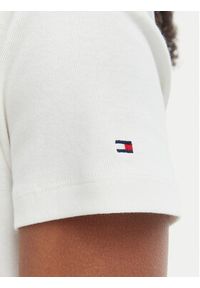 TOMMY HILFIGER - Tommy Hilfiger Polo WW0WW49252 Biały Slim Fit. Typ kołnierza: polo. Kolor: biały. Materiał: bawełna #3