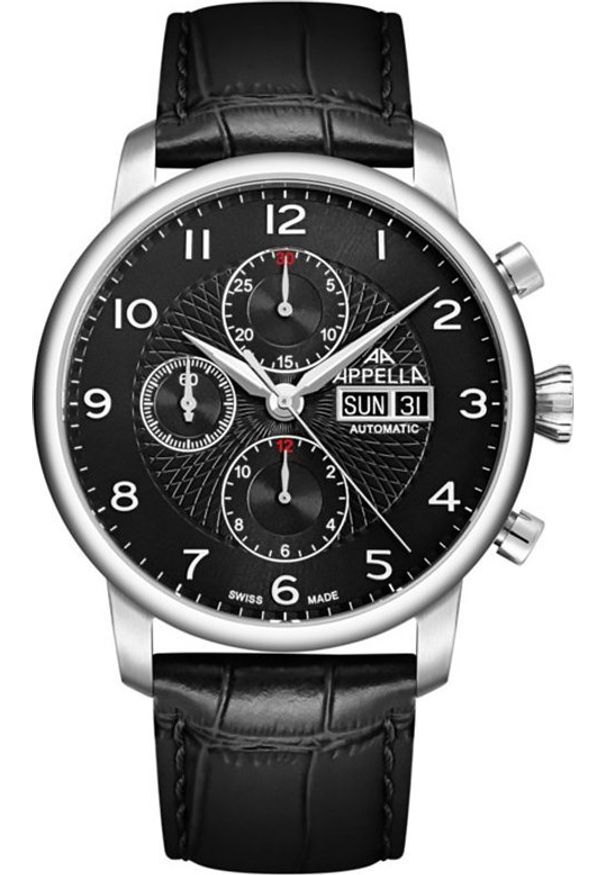 Zegarek Acappella Zegarek męski Appella L70010.5224ACH czarny. Kolor: czarny