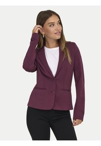 only - ONLY Marynarka Poptrash 15153144 Bordowy Regular Fit. Kolor: czerwony. Materiał: syntetyk