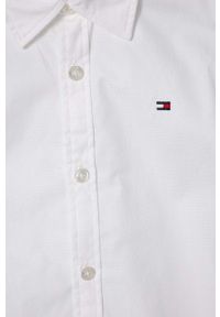 TOMMY HILFIGER - Tommy Hilfiger koszula bawełniana dziecięca kolor biały. Okazja: na co dzień. Typ kołnierza: kołnierzyk klasyczny. Kolor: biały. Materiał: bawełna. Styl: casual, klasyczny #3