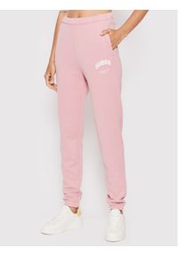 Guess Spodnie dresowe V2YB05 FL04D Różowy Regular Fit. Kolor: różowy. Materiał: bawełna