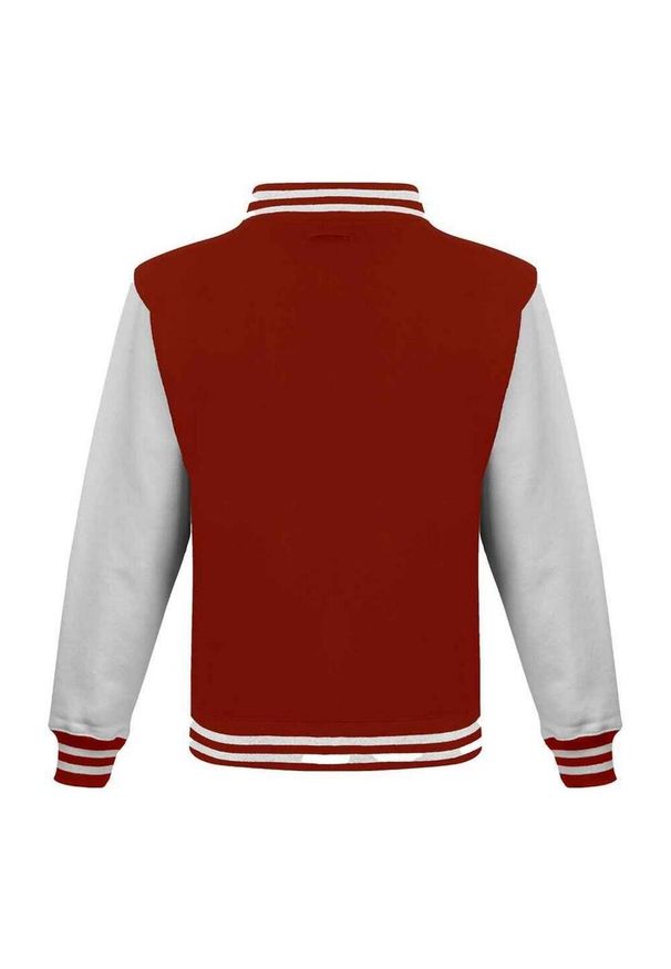AWDIS - Kurtka Unisex Varsity Dla Dorosłych Z Polibawełny. Kolor: czerwony, wielokolorowy, brązowy