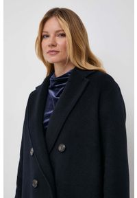 MAX&Co. płaszcz z domieszką wełny kolor granatowy przejściowy oversize. Kolor: niebieski. Materiał: wełna. Styl: klasyczny #2