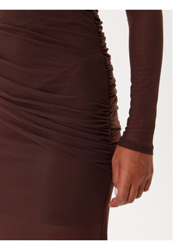 BARDOT - Bardot Sukienka wieczorowa Veria 59987DB Brązowy Regular Fit. Kolor: brązowy. Materiał: syntetyk. Styl: wizytowy