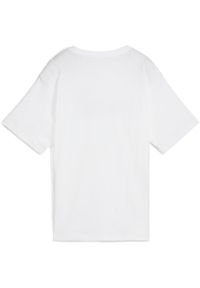 Koszulka Puma Ess No. 1 Logo Relaxed Tee, Kobiety. Kolor: biały. Materiał: bawełna, materiał