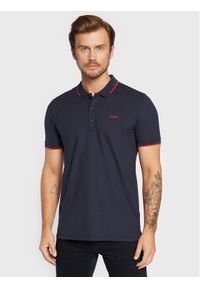 Hugo Polo Dinoso222 50467344 Granatowy Slim Fit. Typ kołnierza: polo. Kolor: niebieski. Materiał: bawełna