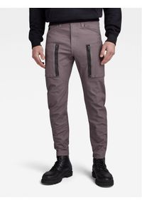 G-Star RAW - G-Star Raw Spodnie materiałowe Zip Pkt 3D D21975-D504-G077 Szary Skinny Fit. Kolor: szary. Materiał: bawełna