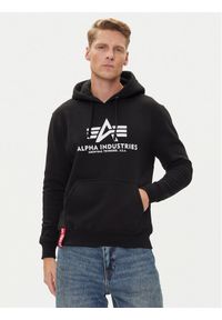 Alpha Industries Bluza Basic 178312 Czarny Regular Fit. Kolor: czarny. Materiał: bawełna