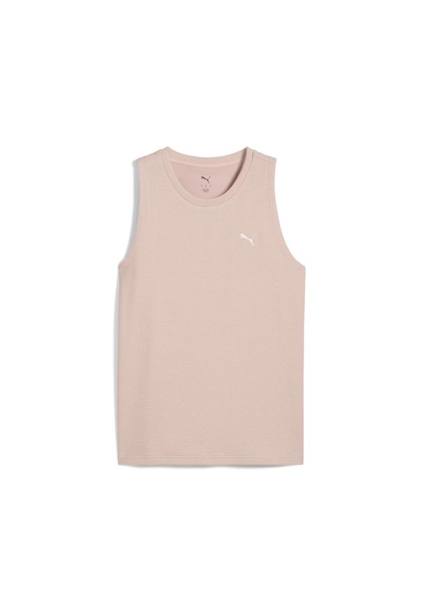Puma - Damska koszulka bez rękawów HER PUMA Rose Quartz Pink. Kolor: różowy. Materiał: materiał. Długość rękawa: bez rękawów. Wzór: haft