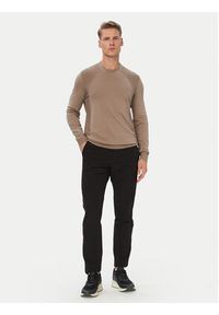 BOSS Sweter KN_Momentum 50558351 Beżowy ciemny Regular Fit. Kolor: beżowy. Materiał: bawełna #5