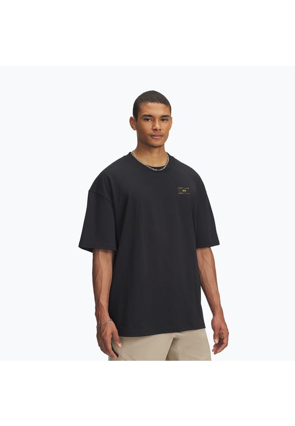 Koszulka Under Armour Woven Label Heavyweight. Kolor: czarny. Sport: fitness