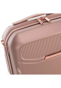 Wittchen - Kosmetyczka podróżna z polikarbonu z suwakiem zgaszony róż. Kolor: różowy #3