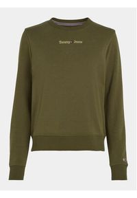 Tommy Jeans Bluza Gold Linear DW0DW16931 Zielony Regular Fit. Kolor: zielony. Materiał: syntetyk #3