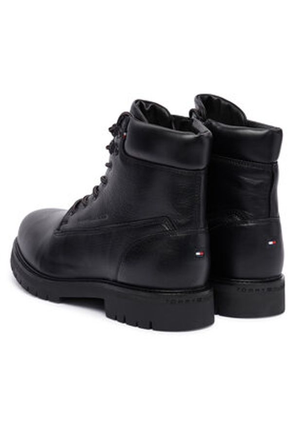 TOMMY HILFIGER - Tommy Hilfiger Trapery Flex Th Outdoor Rs FM0FM05600 Czarny. Kolor: czarny. Materiał: skóra