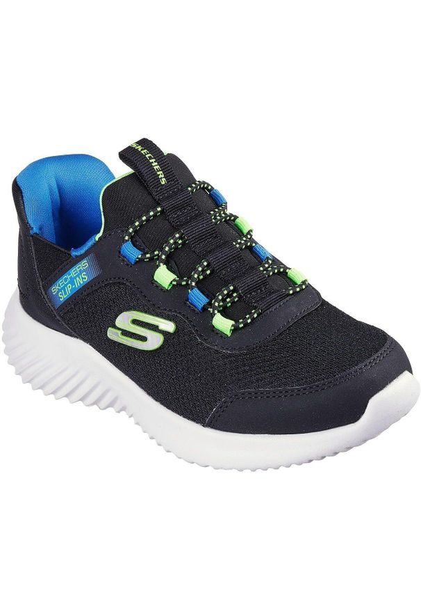 skechers - Buty sportowe dla dzieci Skechers Bounder Brisk burs. Okazja: na co dzień. Kolor: niebieski, wielokolorowy, biały. Materiał: materiał
