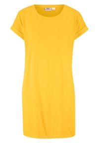 Długi shirt "boxy", krótki rękaw bonprix żółty kanarkowy. Kolor: żółty. Długość rękawa: krótki rękaw. Długość: krótkie #1