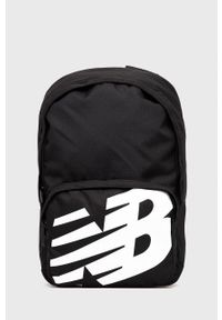 New Balance Plecak kolor czarny duży z nadrukiem. Kolor: czarny. Wzór: nadruk