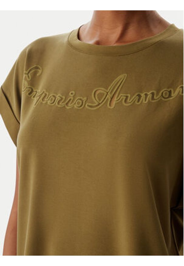 Emporio Armani T-Shirt EW000616 AF20243 U7016 Zielony. Kolor: zielony. Materiał: wiskoza
