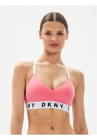 DKNY Biustonosz push-up DK4518 Różowy. Kolor: różowy. Materiał: bawełna. Rodzaj stanika: push-up