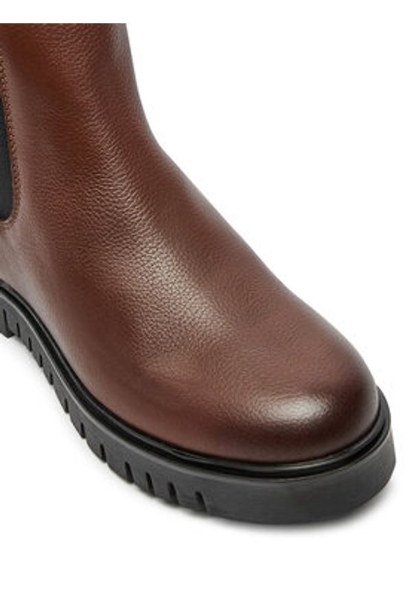 Tommy Jeans Sztyblety Chelsea EN0EN02626 Brązowy. Kolor: brązowy. Materiał: skóra