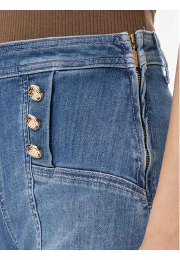 Liu Jo Szorty jeansowe UA4112 D4611 Niebieski Slim Fit. Kolor: niebieski. Materiał: bawełna