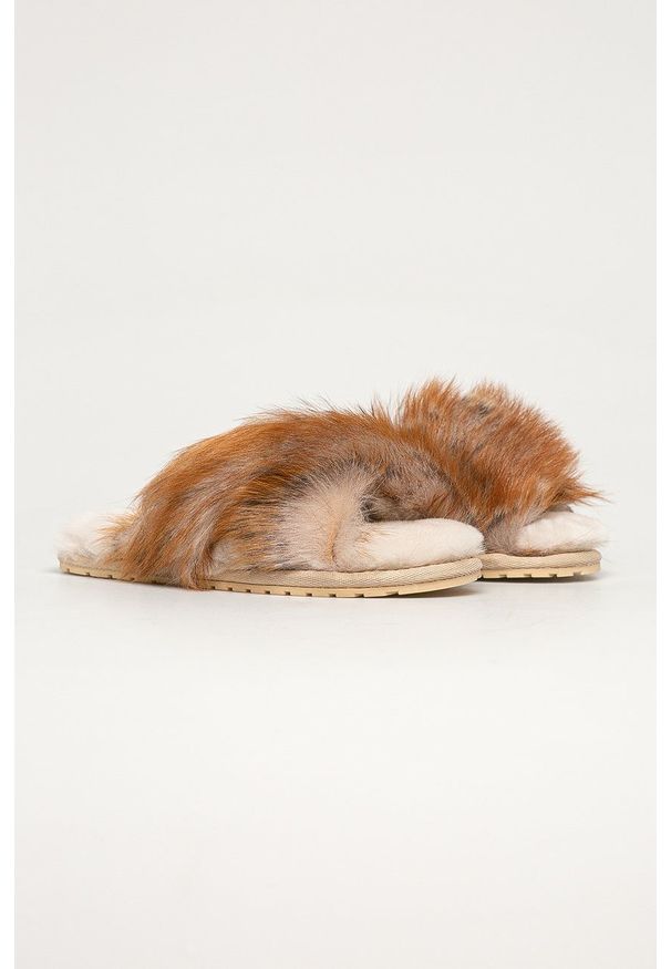 EMU Australia - Emu Australia - Kapcie Mayberry Lava. Kolor: brązowy. Materiał: guma, wełna