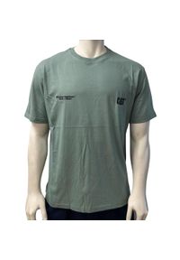 CATerpillar - Koszulka Caterpillar Small Logo. Kolor: zielony. Sport: fitness