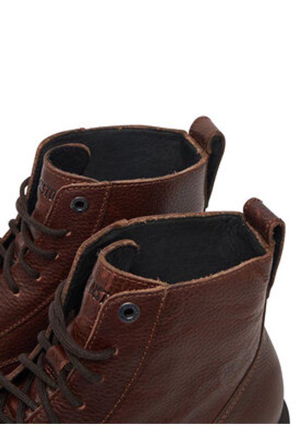 Birkenstock Trapery Highwood Lace Mid 1030757 Brązowy. Kolor: brązowy. Materiał: skóra