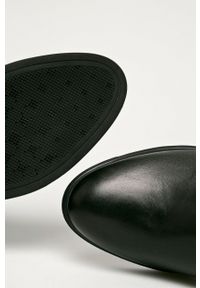 Wojas - Sztyblety skórzane. Nosek buta: okrągły. Kolor: czarny. Materiał: skóra #2