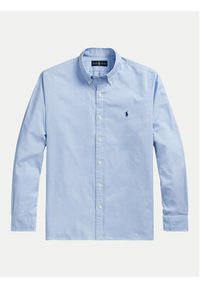 Polo Ralph Lauren Koszula 710829480001 Błękitny Custom Fit. Typ kołnierza: polo. Kolor: niebieski. Materiał: bawełna #5