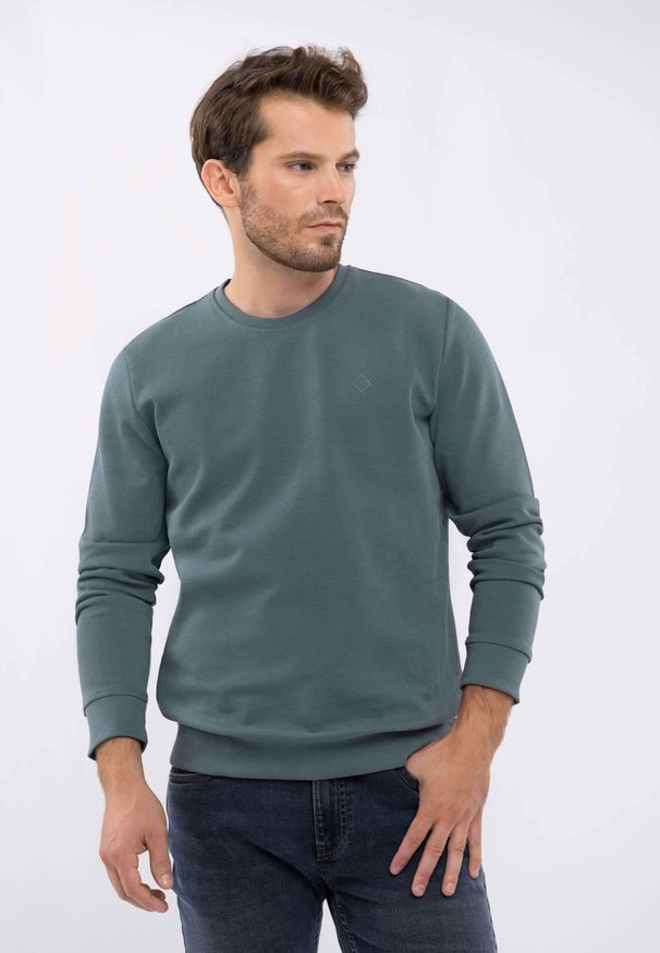 Volcano - Bluza bawełniana B-LORENC. Typ kołnierza: bez kaptura. Materiał: bawełna. Styl: klasyczny