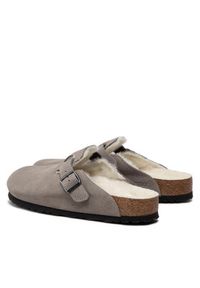 Birkenstock Kapcie Boston 1017650 Szary. Kolor: szary. Materiał: welur, skóra #5