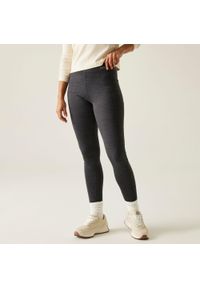 Regatta - Legginsy damskie ocieplane Holeen II Winter. Kolor: szary. Materiał: materiał. Sezon: zima. Sport: turystyka piesza #1