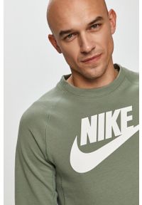 Nike Sportswear - Bluza. Okazja: na co dzień. Kolor: zielony. Długość rękawa: raglanowy rękaw. Wzór: nadruk. Styl: casual #2