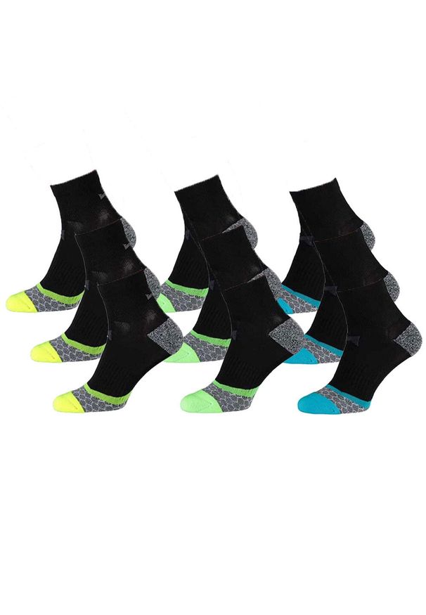 XTREME SOCKSWEAR - Skarpety do biegania Xtreme, 9 par, Multi czarny. Kolor: czarny. Sport: bieganie