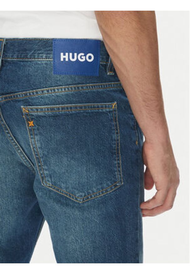 Hugo - HUGO Jeansy Ash 50541564 Niebieski Slim Fit. Kolor: niebieski
